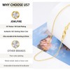Jewlpire 14K Plated Gold Chain Necklace for Women, 1MM Cable