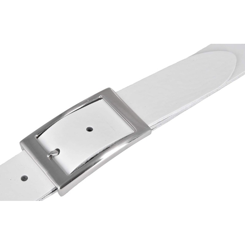 Bernd Götz Women's Leather Belt 35 mm White Nappa Leather