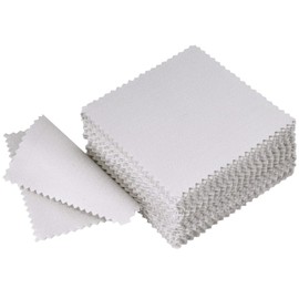 RSYHVG Jewelry Cleaning Cloth Polishing Cloth for Sterling Silver Gold Platinum, 50 Pack (Grey)