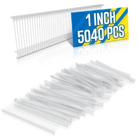 5040 Pcs Tagging Gun Fasteners 1 Inch Durable and Flexible Plastic Tags for Clothes, Transparent Design - Tag Gun Refills Suitable for Various Fabrics, Clothes, Toys, and Luggage