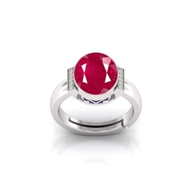 LMDPRAJAPATIS 8.25 Carat Natural Ruby 10X8 MM Oval Gemstone Sterling Silver Fine Jewellery Ring By Lab Certificate, gemstone, Ruby