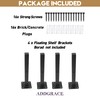 AddGrace 4 Pack Shelf Brackets Wall Mounted Black Shelf Brackets