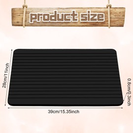 Wesiti 4 Pcs Wooden Name Badge Holder ID Badge Tray Organizer ID Tag Name Badge Plate ID Card Sign Decor for Office School Business (Black, 15.3 x 11 x 0.5 inches)