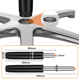 Huiguli Office Chair Cylinder Replacement, Heavy-Duty Class 4 Hydraulic Pneumatic Gas Lift Cylinder (Supports 1000 lbs), Universal Size Chair Piston, Fits Most Chairs, Office Chair Parts