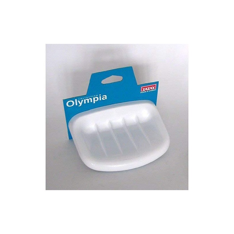 TATAY Olympia Soap Dish, Polypropylene, White, One Size