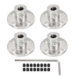 sourcing map 5mm Inner Dia H12 x D10 Rigid Flange Coupling Motor Guide Shaft Coupler Motor Connector for DIY Parts