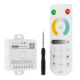 BTF-LIGHTING SP630E Bluetooth Controllers 4 Zones 2.4GHz RF RB2 Remote Kit Support FCOB COB SMD PWM or SPI CCT Dual White Tunable Color Temperature LED Strip WS2811 IC etc DC5V DC12V DC24V