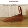 Door Stopper, Soild Walnut Wood Doorstop Wedge, Non-Slip Door Stops