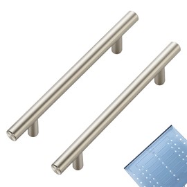 Ravinte 24 Pack | 7.38'' Cabinet Pulls Brushed Nickel Stainless Steel Kitchen Drawer Pulls Cabinet Handles 7-3/8”Length, 5” Hole Center with Mounting Template
