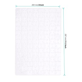 JEUIHAU 20 Sets 11.3 x 7.9 Inches Blank Sublimation Puzzle, 120 Pieces Sublimation Puzzle Blanks, Heat Press Blank Sublimation Puzzle for Sublimation Blanks Heat Press Transfer Make Your Own Puzzles