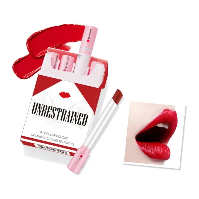 Set De Esmalte Labial Hidratante Mate De 4 Piezas