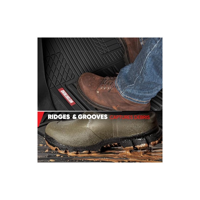 Motor Trend FlexTough - Juego Completo de Alfombrillas de Goma