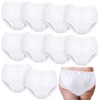 Weewooday 10 Pcs Adult Plastic Pants, X-Large, White, Waterproof Incontinence