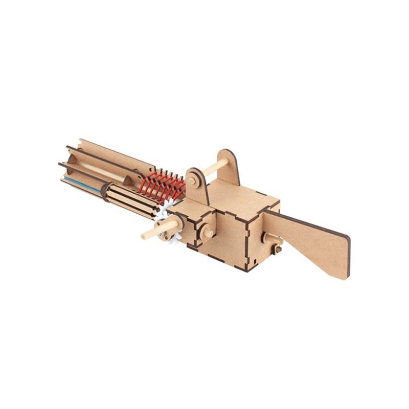 DIY Wooden Model Assembly Kit Gatling Gun 56-Round CM-885 /