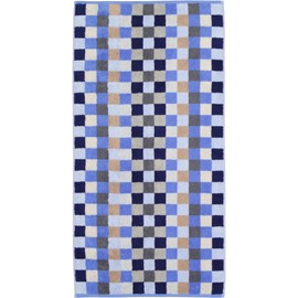 Cawö hand towel Unique Karo blue size 50x100 cm