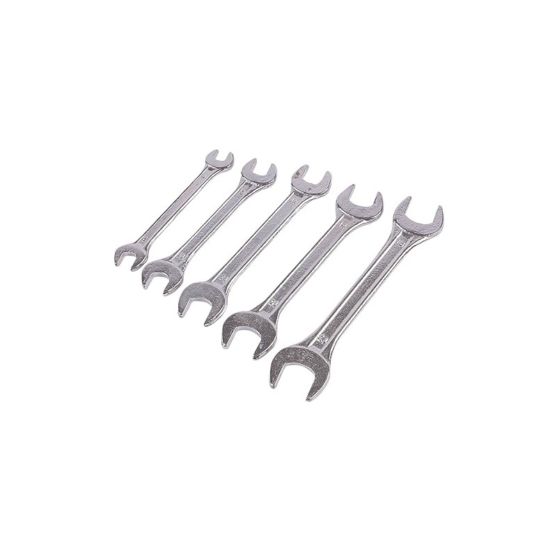 5pc Carbon Steel Metric Open-End Spanner Set - Ratchet MM