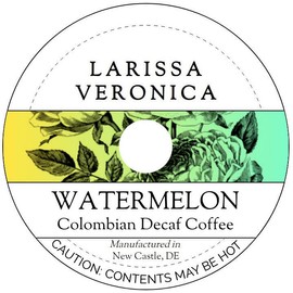 Watermelon Colombian Decaf Coffee (Single Serve K-Cup Pods) (Gourmet, Naturally Flavored, Whole Coffee Beans) (12 pods, ZIN: 575036) - 3 Pack