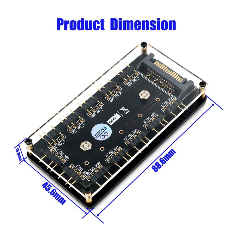 LeHang 12 Pin 5V RGB LED Splitter Hub with PMMA
