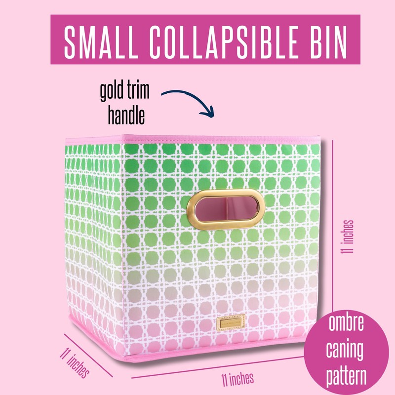 Lilly Pulitzer Small Collapsible Bin for Storage Cube Organizer, 11