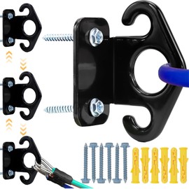 3 Pack Wall Mount Workout Anchor for Resistance Bands Heavy Duty Workout Hooks No Weld Gym Anchors Resistance Band Wall Anchors Resistance Training Kit for Strength Training Yoga(Black)