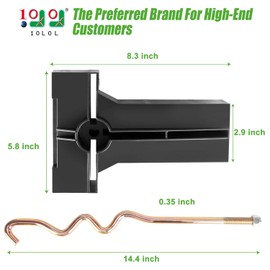 10L0L 8V Battery Hold Down Plate for Club Car Precedent 2008.5-up Golf Cart, Includes Hold Down Rods, OEM# 103374801 103357701