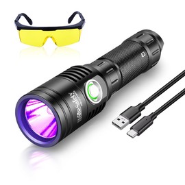 Home Safety 1602 395nm UV Flashlight Blacklight Portable Black Light for for Pet Urine Finding & Mineral, Antique Detection, Scorpion Search, etc