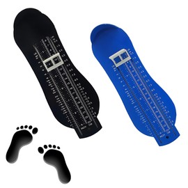 2PCS Foot Measure for Children UK, Kids Foot Measure UK, Toddler Feet Devices, 25.8 x 9 x 2.6cm Child Foot Measure, ABS Material, Tool for Children Foot Measurement(Black and Blue)