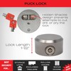 Equipment Lock Puck Lock - Stainless Steel, Multi-Use Uncuttable Lock
