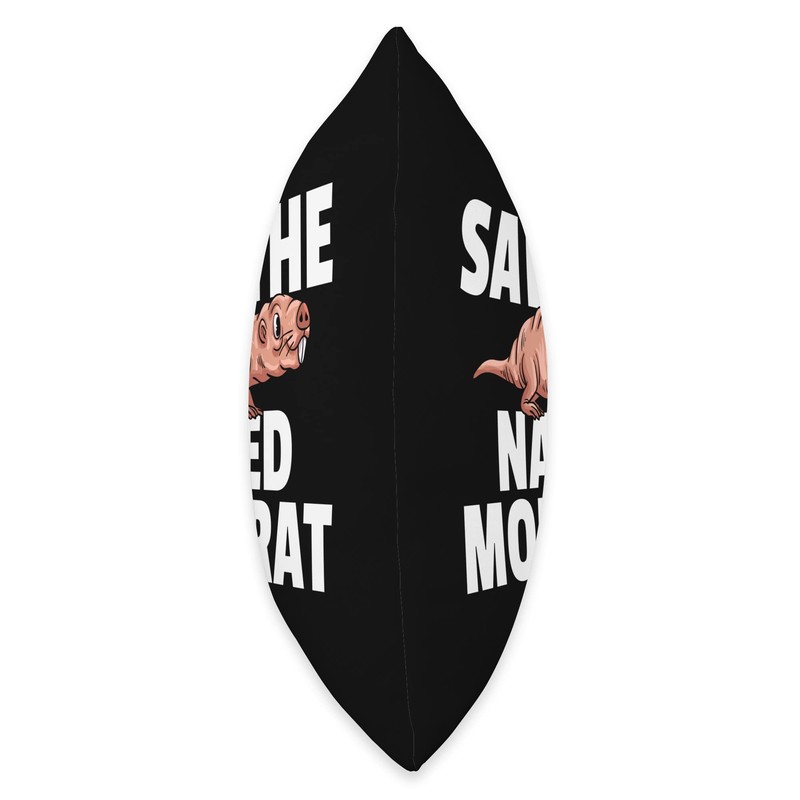 Naked Mole Rat Funny African Rodent Throw Pillow