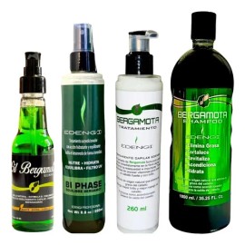 Kit Bergamota: Shampoo, Tratamiento, Aceite, Acondicionador