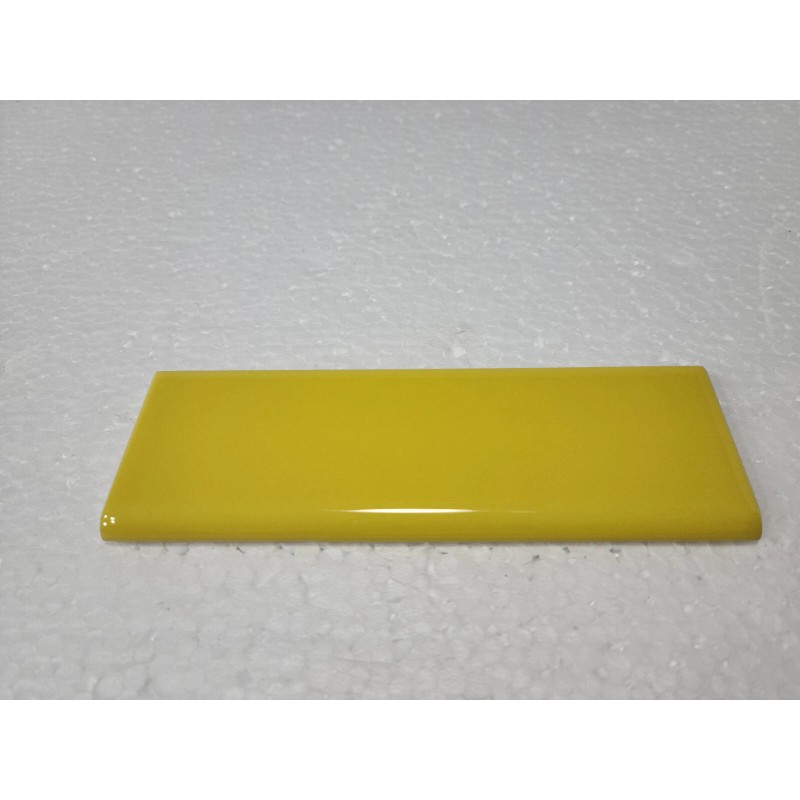 Daltile Sunflower Yellow Ceramic Tile Bullnose Backsplash Curved Edge Subway