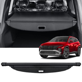 AUXKO Retractable Cargo Cover for Hyundai Tucson 2025-2022, Trunk Cover Luggage Security Shade Cover for 2025 2024 2023 Hyundai Tucson Shielding Shade Anti-Peeping Luggage Privacy Screen, Carbon Fiber