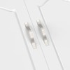FURNIWARE Pack of 10 Brushed Nickel Kitchen Handles, D-Shape Drawer