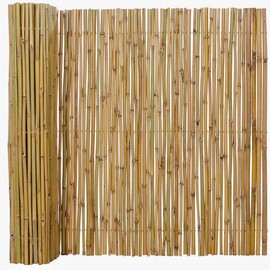 Jollybower 4Ft High x 8 Ft Long x 0.7In D Bamboo Screen, Natural Bamboo Fence Rolls, Eco-Friendly Bamboo Fencing for Outdoor Balcony Patio Garden Border Pool