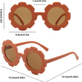8 Pairs Flower Sunglasses,Cute Kids Sunglasses Daisy Toddler Sunglasses,Party Photography Props for Boys Girls Fun Gifts, for Party, Accessories, Outdoor,Beach