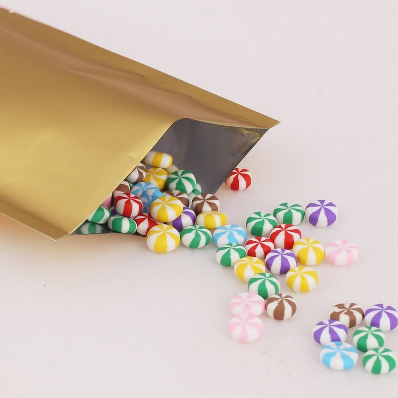 Double-Sided Matte Gold Aluminum Foil Open Fill Heat Seal Bags