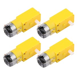 Gebildet 4pcs DC3V-12V DC Gear Motor for Aircraft Toys, 4 Wheel Drive, Toy Car, Robot Body (Batch Number: Double Axis 1:48)