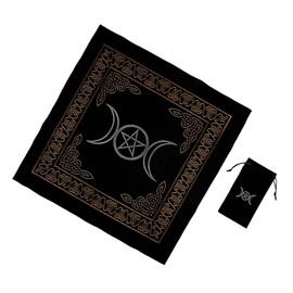 KOMBIUDA 1set Tarot Table Cloth Velour Divination Altar Table Protector with Storage Bag Decorative Tarot Desk Cover for Card Reading and Spiritual Gatherings Premium