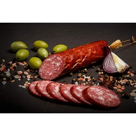 The Sausage Maker - Salami Sausage Casing Kit, Tied and Looped 76mm (3”) Dia. x 24” Mahogany Fibrous Casings (20ct) with Sausage Pliers and Casing Rings