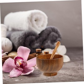 Gatuida Facial Mask Mixing Bowl Spoon Stick Beauty Skincare Wood Material Safe DIY Facial Mask