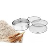 Stainless Steel Interchangeable 4 Mesh Sieve Silver, 20 cm Mesh