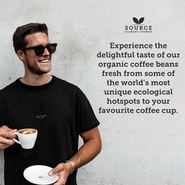 Source Climate Change Coffee Award Winning Organic Dark Roast Uganda Single Origin Whole Coffee Beans Bag, 0.227kg