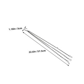 BESPORTBLE 6pcs Heavy Duty Hanging Basket Chains Weather Resistant Metal Replacement Links with Hooks for Planters Bird Feeders Garden Decor