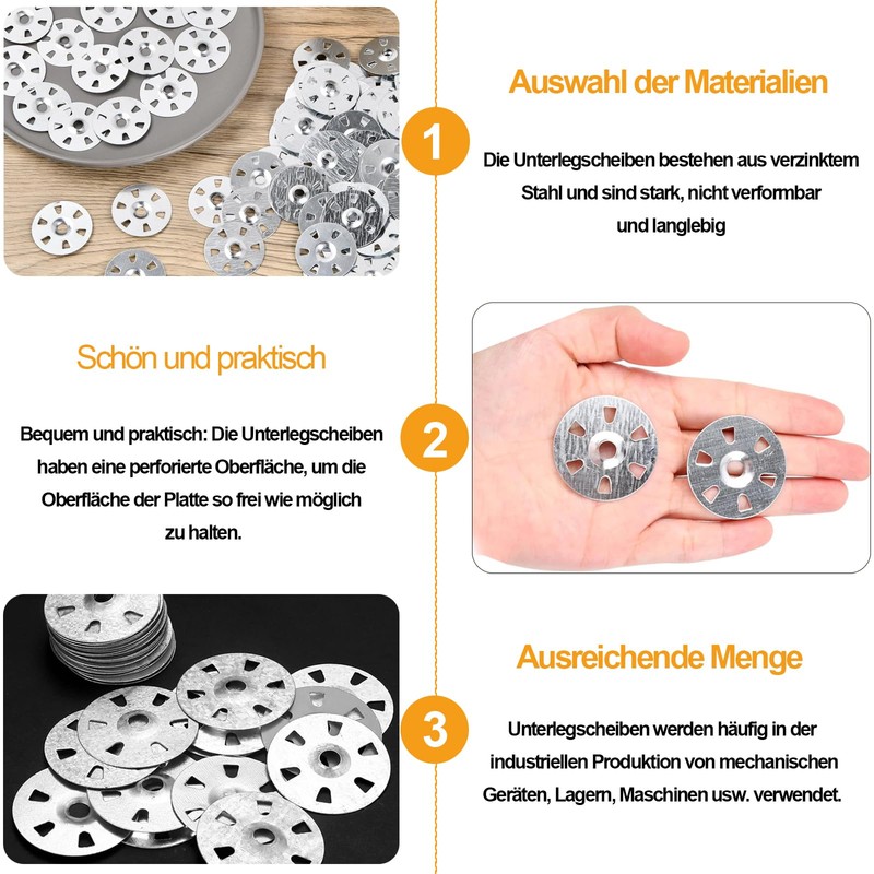 Pack of 100 Washers 35 mm Diameter Washers Tile Backing