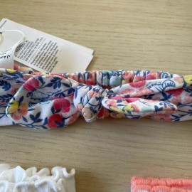 Janie and Jack Baby Girl Sock and Headband Bundle Size 0-3 Months