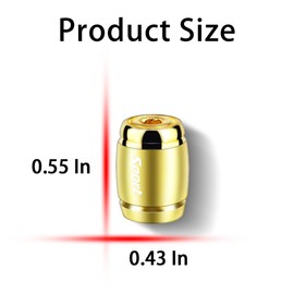 Sport Bullet Tire Valve Stem Caps, 4PCS Aluminum Wheel Valve Stem Covers with Anti Theft Design, Dust Proof Stem Air Cap with Rubber Ring, Universal for Car, Auto, Motorcycles, Bicycles (Gold)