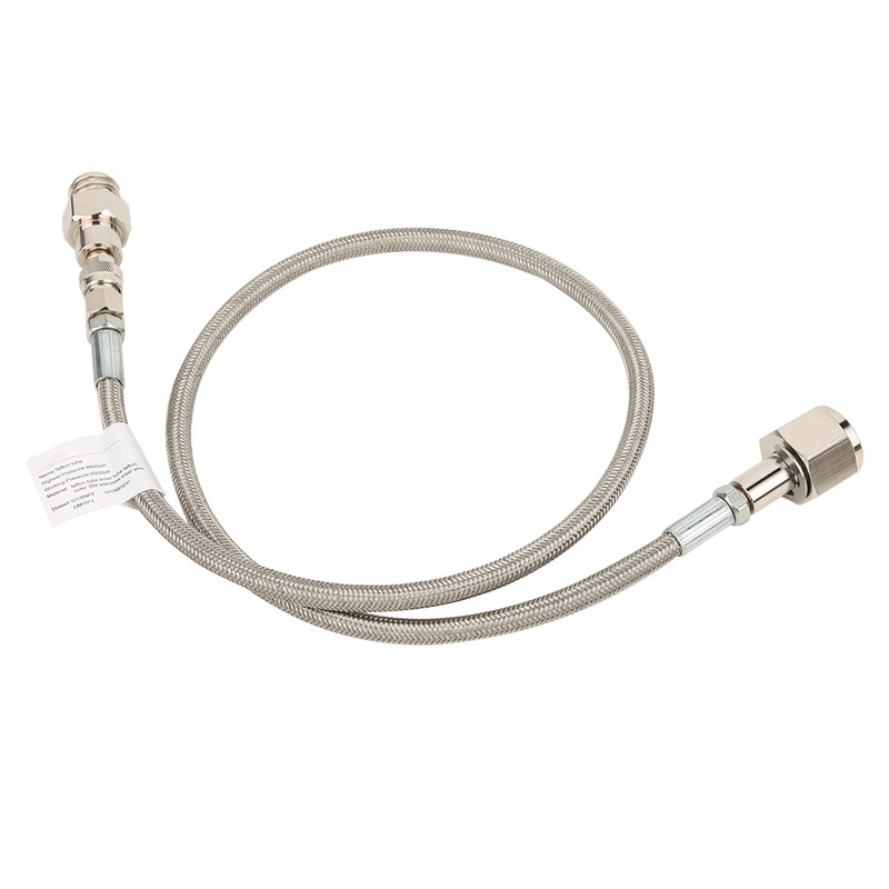 1m/3.3ft Silver Soda Hose W21.8-14 CO2 Cylinder Direct Adapter Hose