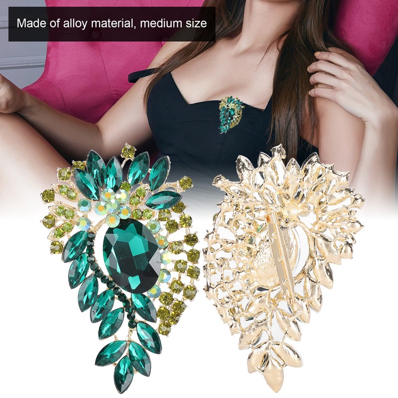 2Pcs Corsage Brooch Fashion Retro Exquisite Alloy Pins Applique Clothing