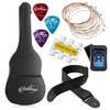 Ashthorpe 38-inch Beginner Acoustic Guitar Package (Blue), Basic Starter Kit