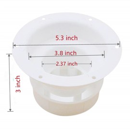 Rv Plumbing Vent Cover, Roof Vent Cap, Plastic Sewer Vent Cover for 1 to 2 3/8 Inch Pipe, Trailer, Camper, Motorhome- White (2 pack)